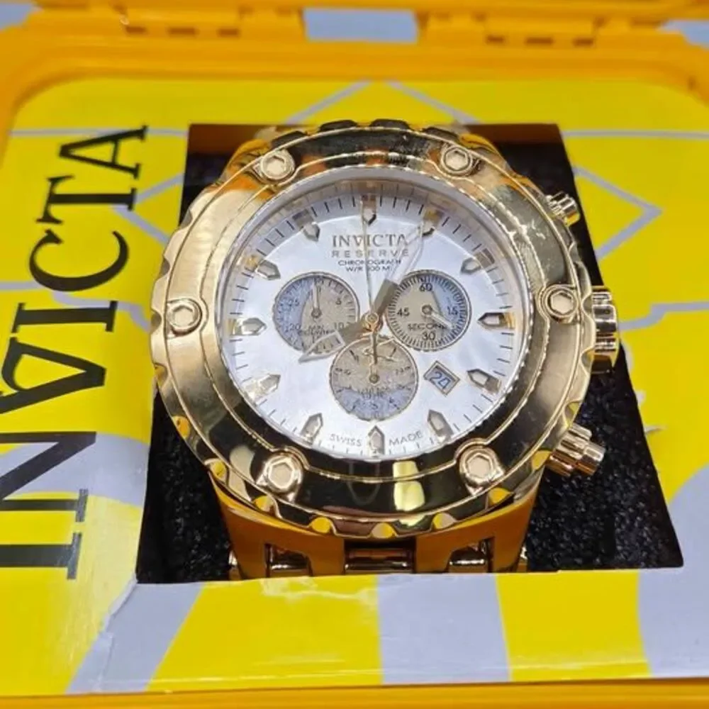 Invicta Subaqua Silver Dial Gold Ion-plated Men's Watch
